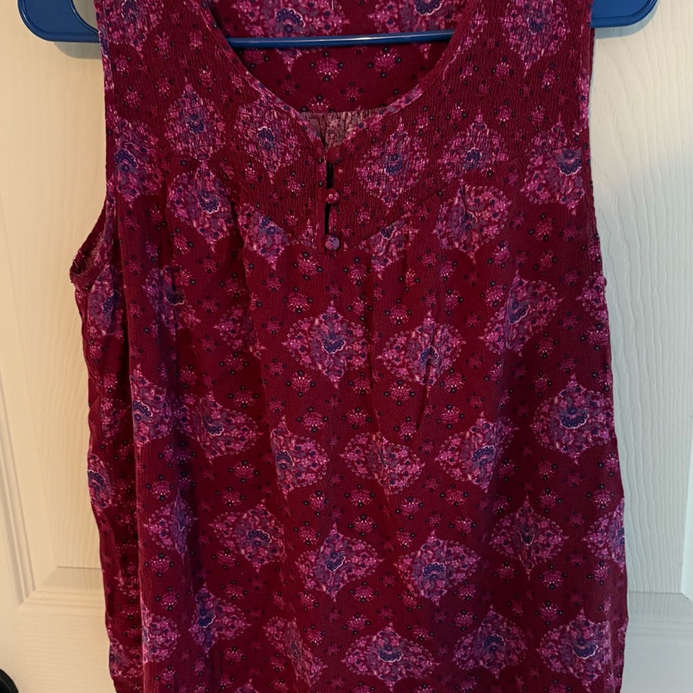 Magnolia Burgundy and Violet Floral Blouse